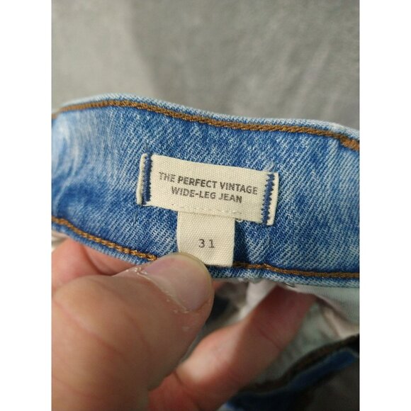 Madewell Jeans Womens 31 Blue The Perfect Vintage Wide Leg High Rise Stretch - Picture 9 of 10